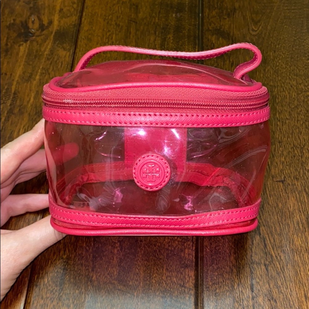 Tory Burch pink cosmetic case - Picture 1 of 9